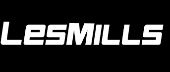 Logo Les Mills : Marque de Fitness et Cours Sportifs Logo Les Mills blanc sur fond noir, texte stylisé et incliné, représentant la marque de fitness mondiale.